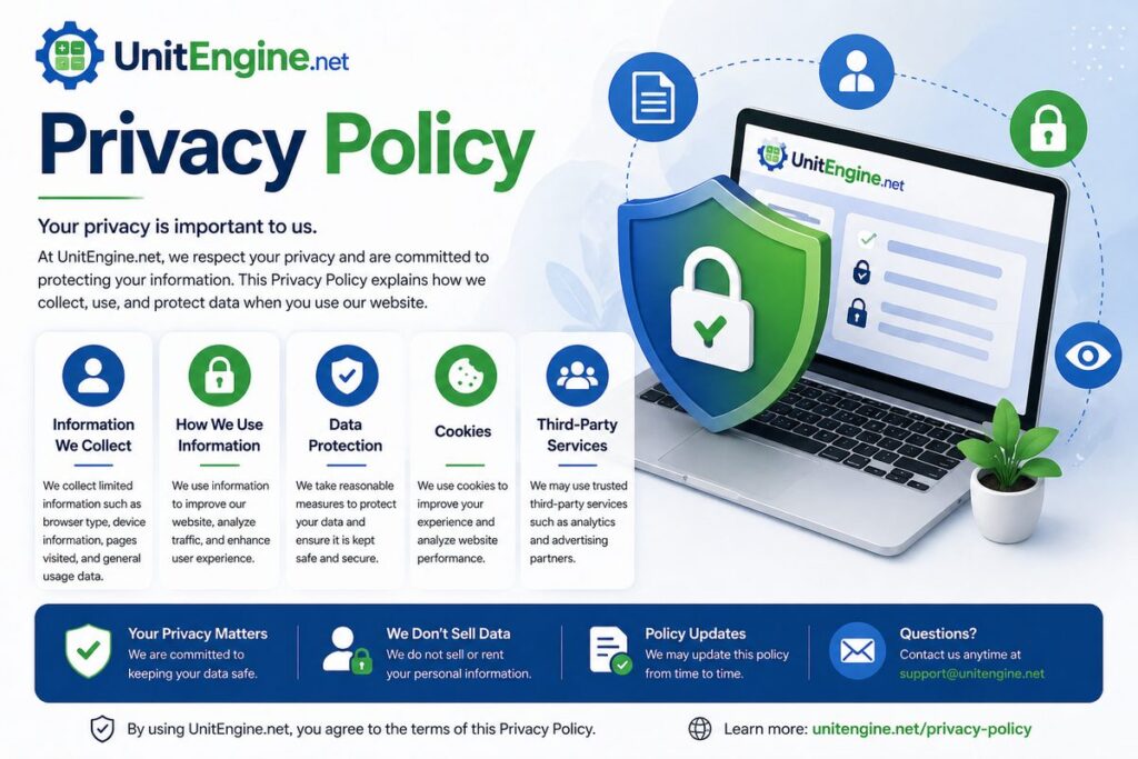 Privacy Policy UnitEngine.net data protection and user privacy